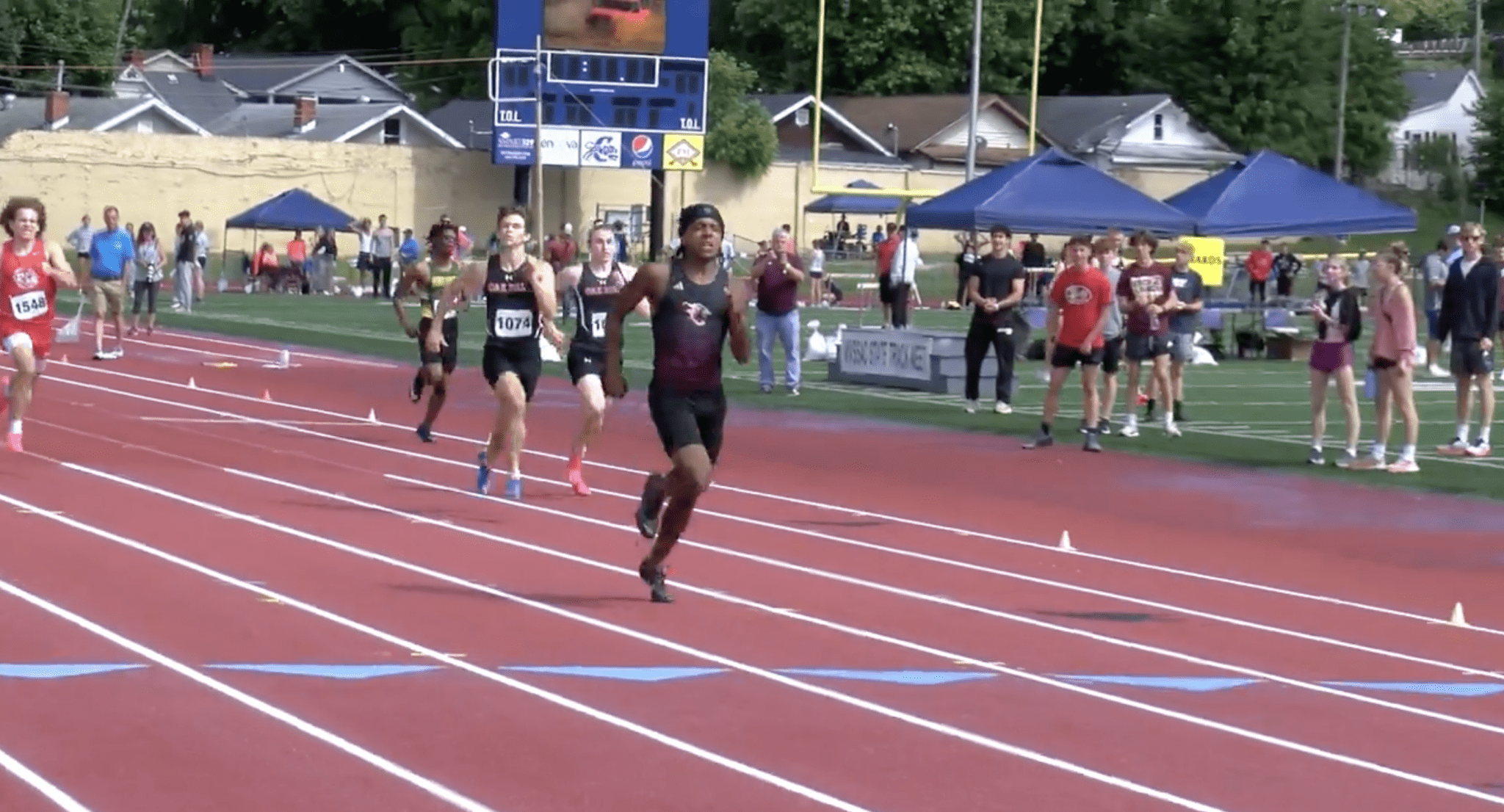 WVU Football commit Keyshawn Robinson at West Virginia state track meet